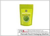 粉のためのオーガーの注入口が付いているMachineRotaryの盛り土そしてシールを包むMatchaの緑茶の粉のDoyPackのジッパーの袋