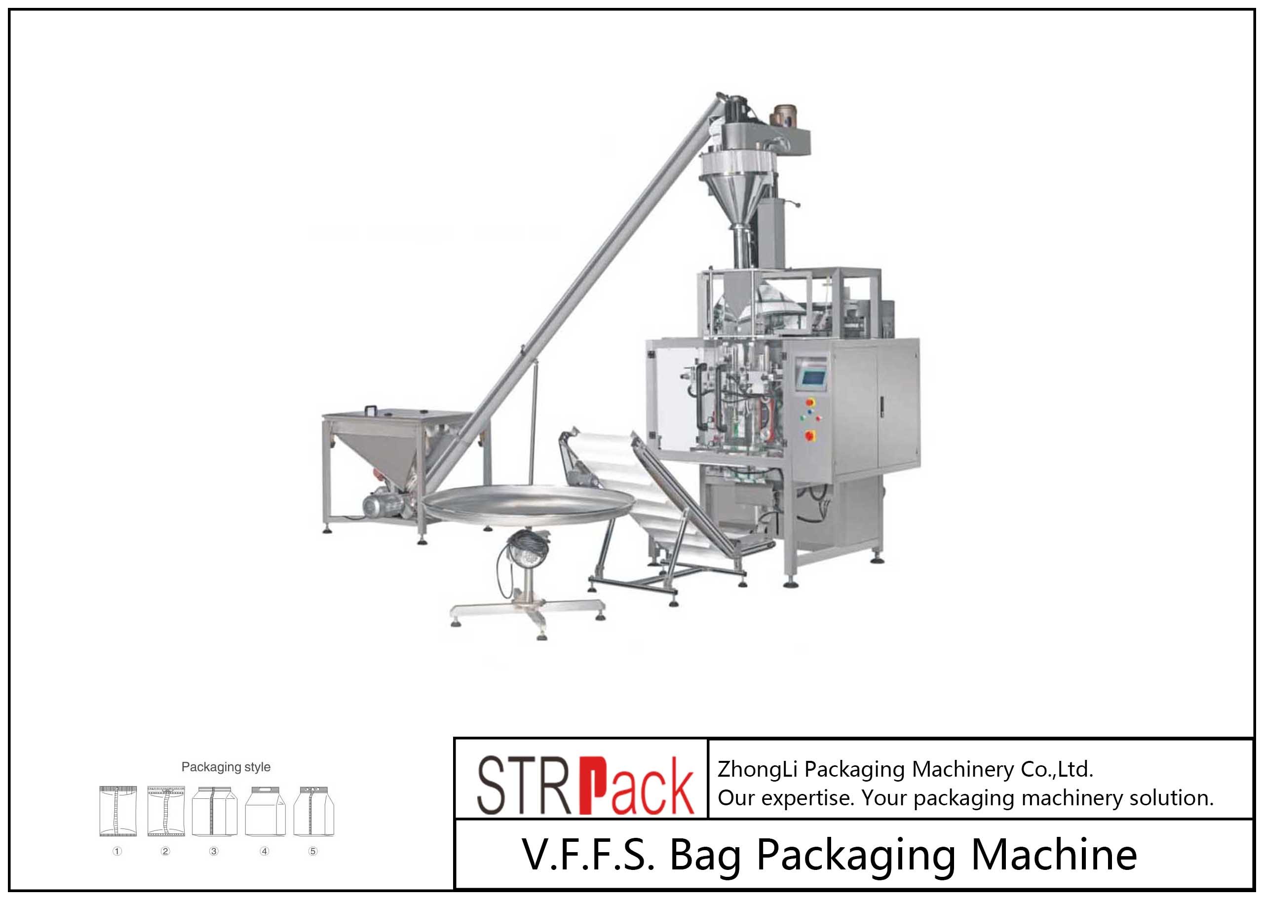 薬学/小麦粉の粉のための自動縦の形態の粉そして満ちるパッキング機械